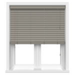 lifetime smooth dark grey wood venetian blind 1