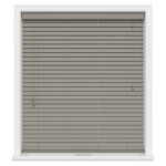 lifetime smooth dark grey wood venetian blind