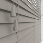 lifetime smooth dark grey wood venetian blind 6