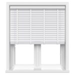 Tradechoice brilliant white with cotton tape wooden blinds