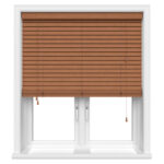 Golden oak real wooden blinds